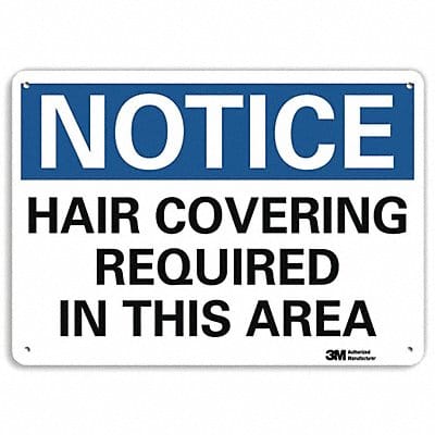 Notice Sign 10 in x 14 in Aluminum