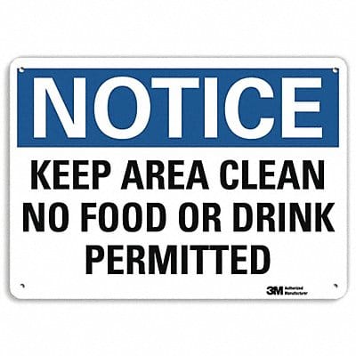 Notice Sign 7 in x 10 in Aluminum