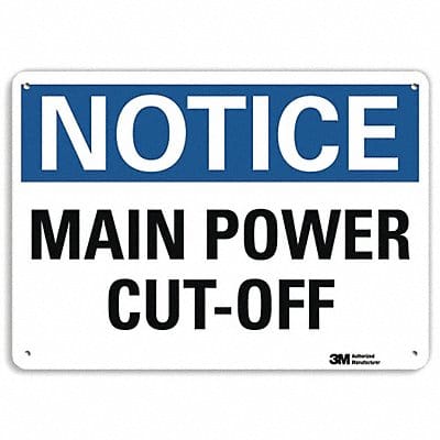 Notice Sign 7 in x 10 in Aluminum