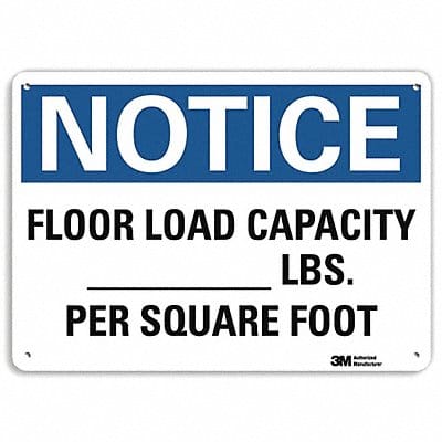 Notice Sign 10 inx14 in Aluminum