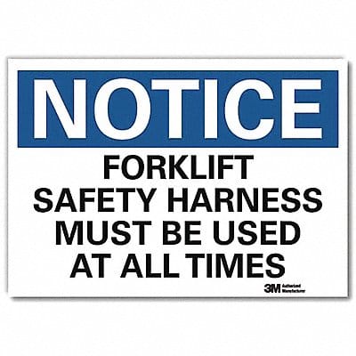 Notice Sign 7 in x 10 in Rflct Sheeting