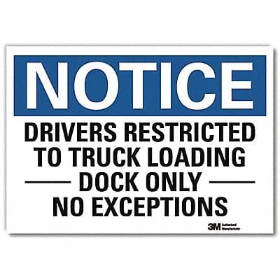 Notice Sign 10 in x 14 in Rflct Sheeting