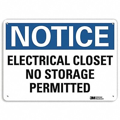 Notice Sign 10 in x 14 in Aluminum