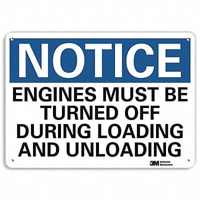Notice Sign 7 in x 10 in Aluminum