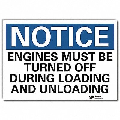 Notice Sign 7 in x 10 in Rflct Sheeting