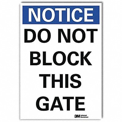 Notice Sign 10inx7in Reflective Sheeting