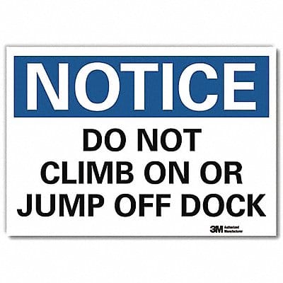 Notice Sign 7 in x 10 in Aluminum