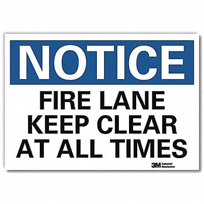 Reflective Fire Lane Label 7x10in Alum