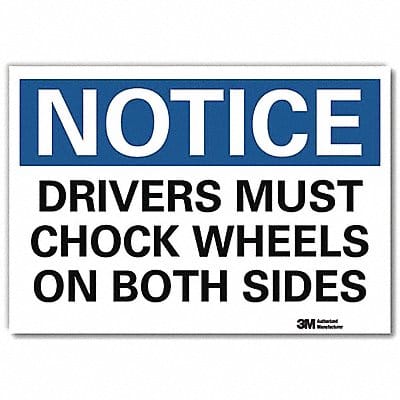 Notice Sign 7 in x 10 in Rflct Sheeting