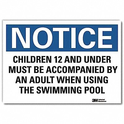 Notice Sign 10 in x 14 in Rflct Sheeting