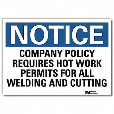 Notice Sign 5 in x 7 in Rflct Sheeting