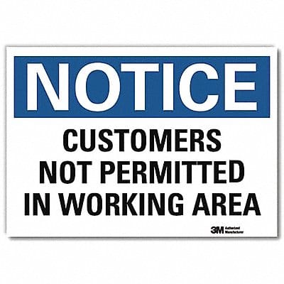 Notice Sign 7 in x 10 in Rflct Sheeting