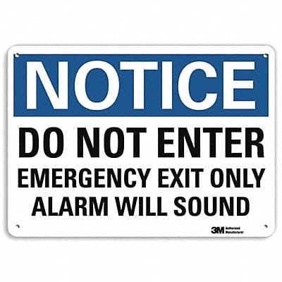 Notice Sign 7 in x 10 in Aluminum