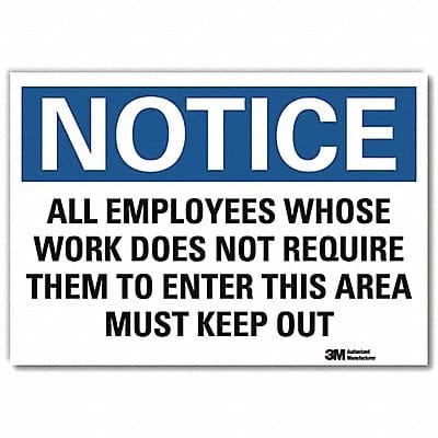 Notice Sign 7 in x 10 in Rflct Sheeting