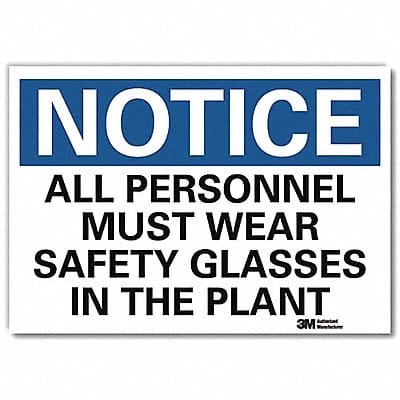 Notice Sign 7 in x 10 in Rflct Sheeting