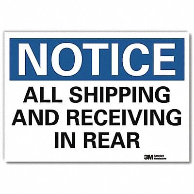 Notice Sign 7 in x 10 in Rflct Sheeting