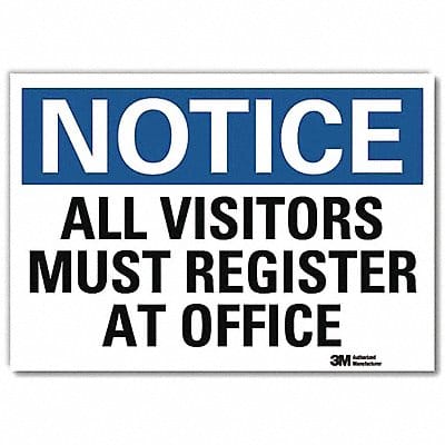 Notice Sign 5inx7in Reflective Sheeting