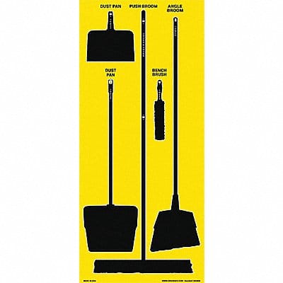 Shadow Board Ultra Aluma-Lite(TM) Yellow