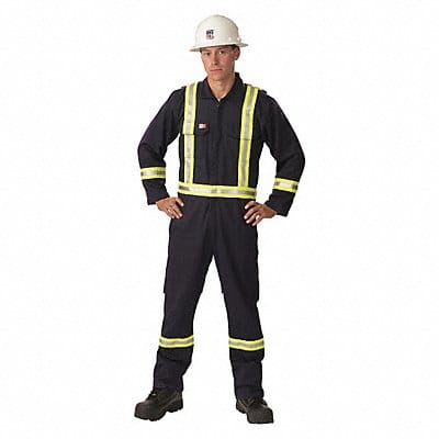 FR Coverall Navy 3XL 36-1/2in. Hemmed