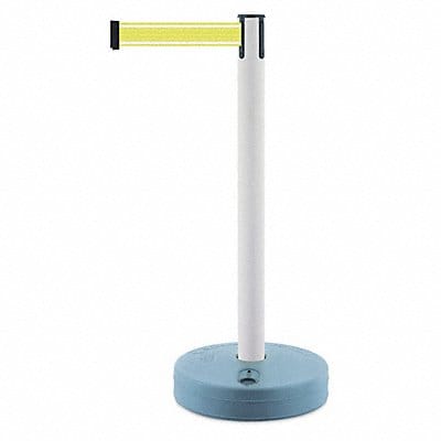 Barrier Post with Belt White Post 38 H Barrier Post with Belt White Post 38 H