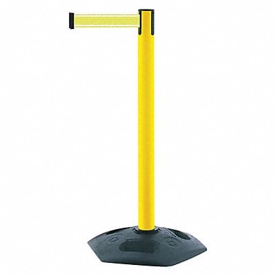 Barrier Post with Belt Yellow Post 38 H