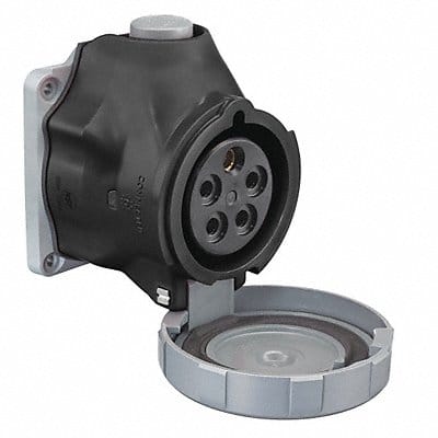 Pin and Sleeve Receptacle 347/600VAC Blk