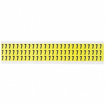 Number Label 7 Blk On Yllw 1/2inH
