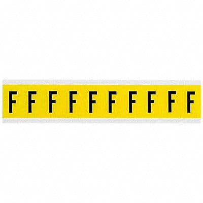 Letter Label F Blk On Yllw 1-1/2inH