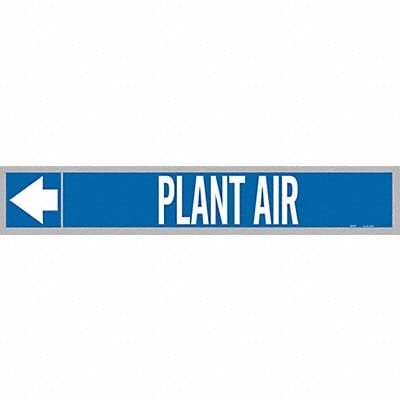 Pipe Marker Plant Air 1 in H 8 in W