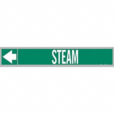 Pipe Marker Steam 1 in H 8 in W