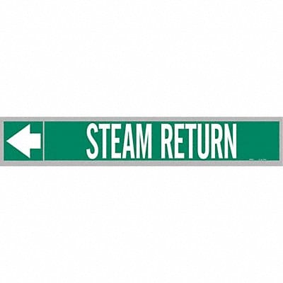 Pipe Mrkr Steam Return 2in H 12in W