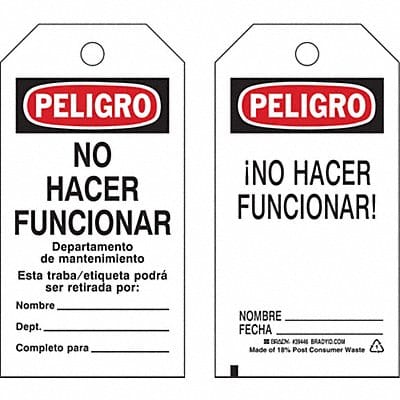 Danger Tag Peligro Econ Poly PK25