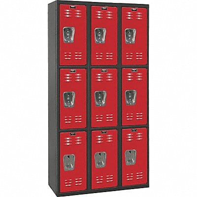 Lckr 3x3Lckr Red/Blk 72 x36 x18 Assm