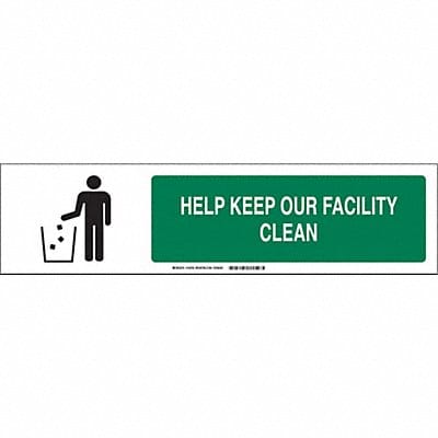 Sign Slider Insert 6x23 7/8in White Poly