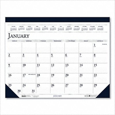 Dated Monthly Desk Calendar 18-1/2x13 In