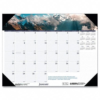 Desk Pad Calendar 22x17 In Mountains