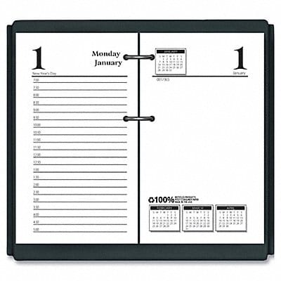 Calendar Refill Daily 3-1/2 x 6 In White