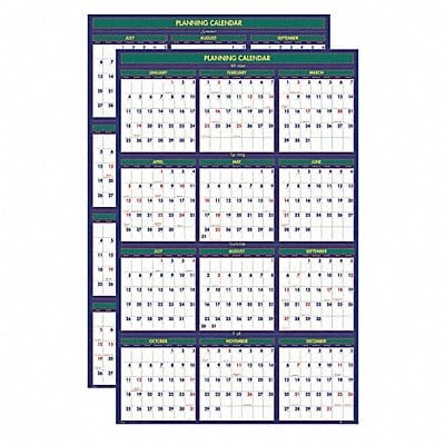 Year Wall Calendar 24x37 In. Year Wall Calendar 24x37 In.