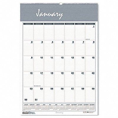 Monthly Wall Calendar 15/1/2 x 22 In.