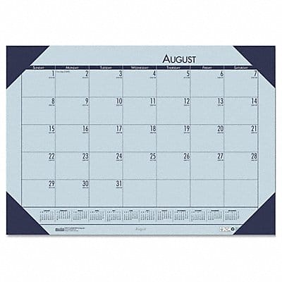 Desk Pad Calendar 18-1/2x13 In Orchid