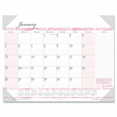 Desk Calendar 18-1/2x13 In Breast Cancer