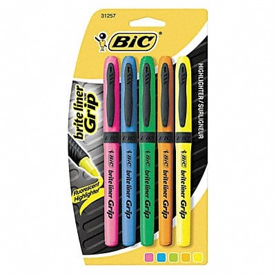 Highlighter Set Flourescent Rubber PK5