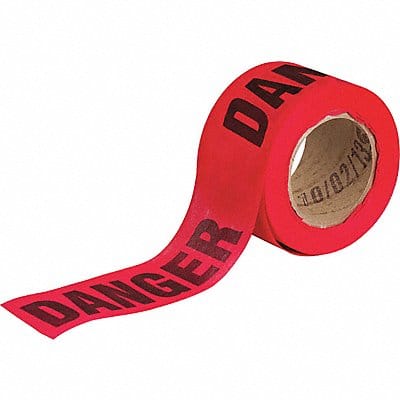 Barricade Tape Red 150 ft L 3 in