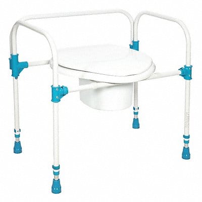 Portable Commode Chair Plastic White