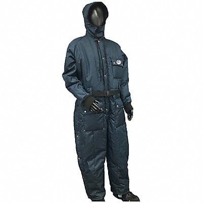 Coverall with Hood 2XL Navy Nylon