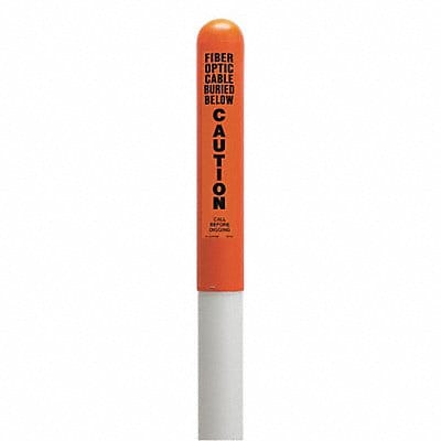 Utility Dome Marker 66inH Orange/Blk/Wht