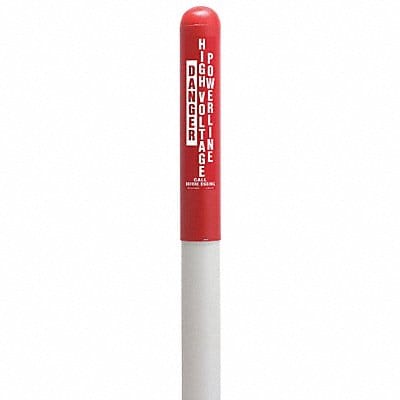 Utility Dome Marker 66 in H Red/White