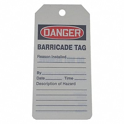 Danger Tag By The Roll 6 1/4in H PK100