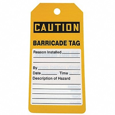 Caution Tag By The Roll 6 1/4in H PK100