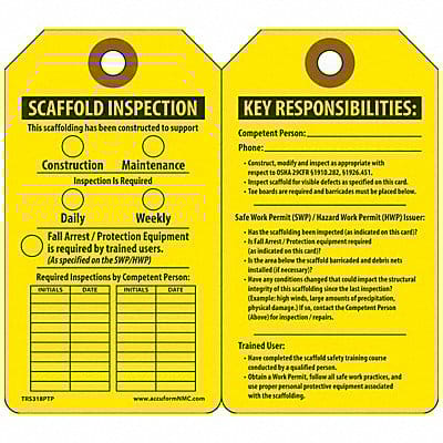 Inspection Tag 5-3/4 x 3-1/4 PK25